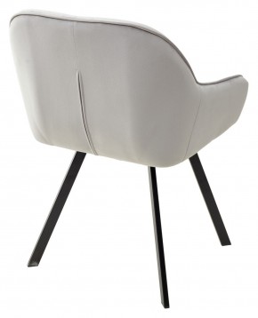 Стул GALE 360 град. поворот. BLUVEL-03 LIGHT GREY, велюр/ черный каркас, М-City в Верхней Пышме - verhnyaya-pyshma.ok-mebel.com | фото 4