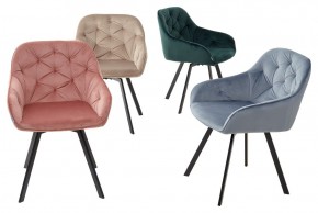 Стул GALE 360 град. поворот. BLUVEL-40 BEIGE, велюр/ черный каркас, М-City в Верхней Пышме - verhnyaya-pyshma.ok-mebel.com | фото 3