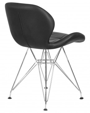 Стул обеденный DOBRIN BUTTERFLY CHROME, ножки хром, цвет чёрный в Верхней Пышме - verhnyaya-pyshma.ok-mebel.com | фото 4