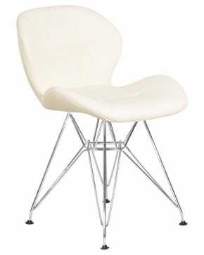 Стул обеденный DOBRIN BUTTERFLY CHROME, ножки хром, цвет кремовый в Верхней Пышме - verhnyaya-pyshma.ok-mebel.com | фото 2