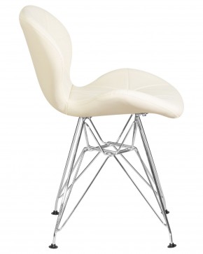 Стул обеденный DOBRIN BUTTERFLY CHROME, ножки хром, цвет кремовый в Верхней Пышме - verhnyaya-pyshma.ok-mebel.com | фото 3