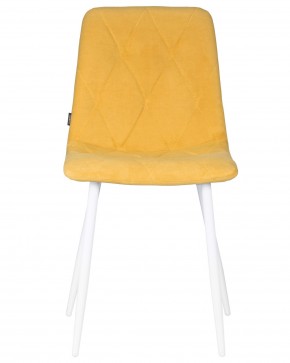 Стул обеденный DOBRIN CHILLY ROMBO, Горчичный Simple 15, основание белый в Верхней Пышме - verhnyaya-pyshma.ok-mebel.com | фото 7