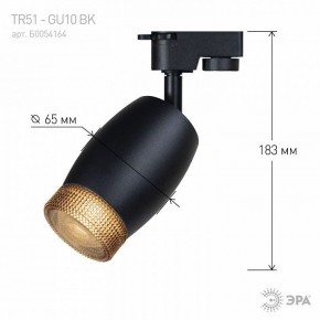 Светильник на штанге Эра  TR51 - GU10 BK в Верхней Пышме - verhnyaya-pyshma.ok-mebel.com | фото 4