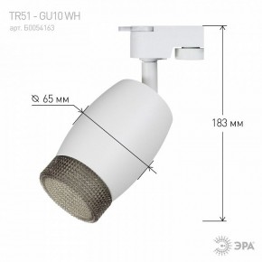 Светильник на штанге Эра  TR51 - GU10 WH в Верхней Пышме - verhnyaya-pyshma.ok-mebel.com | фото 4