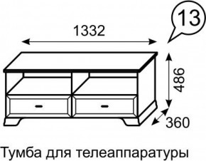 Тумба для телеаппаратуры Венеция 13 бодега в Верхней Пышме - verhnyaya-pyshma.ok-mebel.com | фото 2