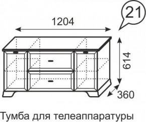 Тумба для телеаппаратуры Венеция 21 бодега в Верхней Пышме - verhnyaya-pyshma.ok-mebel.com | фото 3