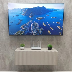 Тумба подвесная под ТВ LINES MTV3-MA 900 Бежевый (Леда-М 10.1.5) в Верхней Пышме - verhnyaya-pyshma.ok-mebel.com | фото 3