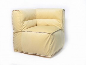 Угловое модульное бескаркасное кресло Комфорт (Желтый велюр) в Верхней Пышме - verhnyaya-pyshma.ok-mebel.com | фото