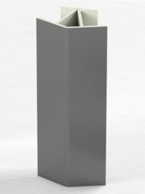 Угловое соединение для цоколя 135 гр. h100 мм (Алюминий, Белый, Черный, Сонома) в Верхней Пышме - verhnyaya-pyshma.ok-mebel.com | фото 1