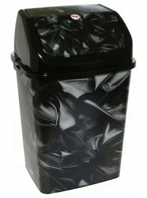 Ведро для мусора "Камелия" "Атлас" 18л черное 1/12 в Верхней Пышме - verhnyaya-pyshma.ok-mebel.com | фото