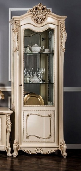 Витрина одностворчатая Джоконда (крем) в Верхней Пышме - verhnyaya-pyshma.ok-mebel.com | фото 2