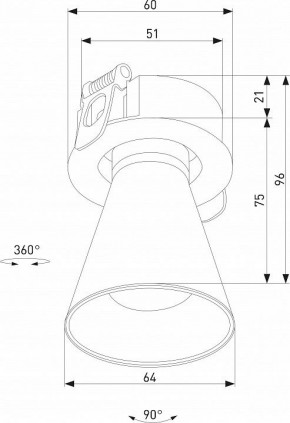 Встраиваемый светильник Elektrostandard Bell 25097/LED 8W 4000K черный в Верхней Пышме - verhnyaya-pyshma.ok-mebel.com | фото 5