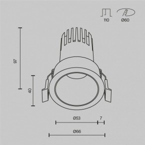 Встраиваемый светильник Maytoni Dip DL116-10W-2.7K-B в Верхней Пышме - verhnyaya-pyshma.ok-mebel.com | фото 10