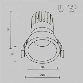 Встраиваемый светильник Maytoni Dip DL118-15W-2.7K-B в Верхней Пышме - verhnyaya-pyshma.ok-mebel.com | фото 10