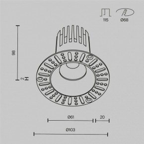 Встраиваемый светильник Maytoni Dip DL121-15W-2.7K-TRS-W в Верхней Пышме - verhnyaya-pyshma.ok-mebel.com | фото 10