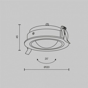 Встраиваемый светильник Maytoni Lens DL105-12W3K-W в Верхней Пышме - verhnyaya-pyshma.ok-mebel.com | фото 6