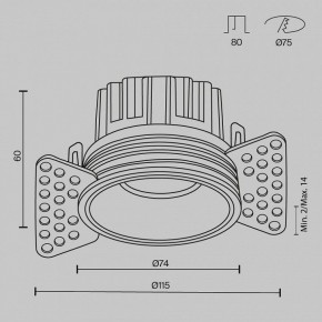 Встраиваемый светильник Maytoni Round DL058-12W2.7K-TRS-B в Верхней Пышме - verhnyaya-pyshma.ok-mebel.com | фото 8