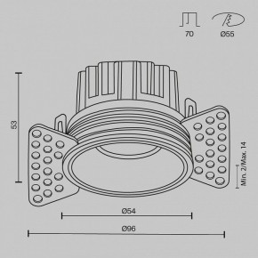 Встраиваемый светильник Maytoni Round DL058-7W2.7K-TRS-B в Верхней Пышме - verhnyaya-pyshma.ok-mebel.com | фото 9