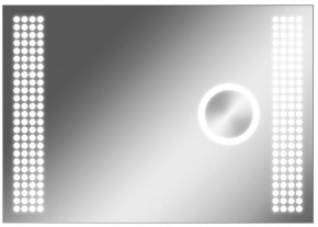 Зеркало Cosmo 100 alum (линза) с подсветкой Sansa (SCL1026Z) в Верхней Пышме - verhnyaya-pyshma.ok-mebel.com | фото 1