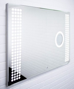 Зеркало Cosmo 100 alum (линза) с подсветкой Sansa (SCL1026Z) в Верхней Пышме - verhnyaya-pyshma.ok-mebel.com | фото 3