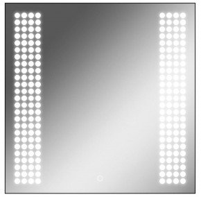 Зеркало Cosmo 70 black с подсветкой Sansa (SC1049Z) в Верхней Пышме - verhnyaya-pyshma.ok-mebel.com | фото 1