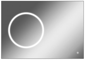 Зеркало Eclipse 100 black с подсветкой Sansa (SE1032Z) в Верхней Пышме - verhnyaya-pyshma.ok-mebel.com | фото