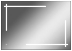 Зеркало Ray 100 black с подсветкой Sansa (SR1035Z) в Верхней Пышме - verhnyaya-pyshma.ok-mebel.com | фото 1